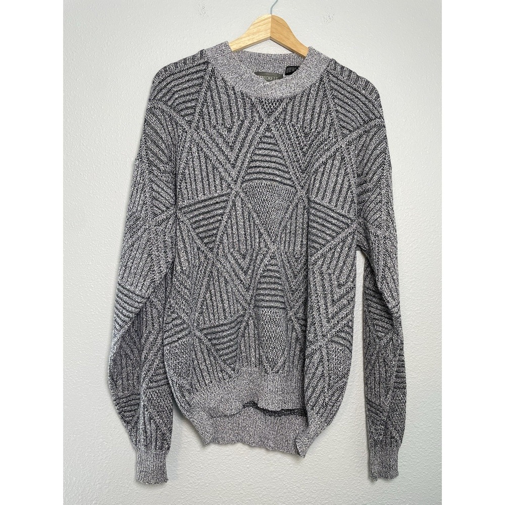 Vintage 90s JT Beckett Wool‎ Blend Men's Geometric Sweater Size XL